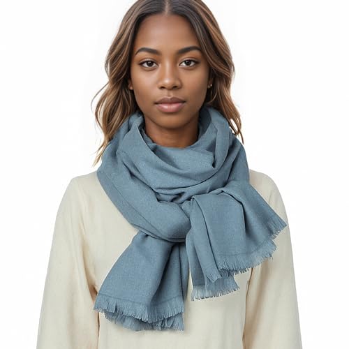 Schal Blau Stola Festlich für Abendkleid Winter Schals Tücher Damen Pashmina von PIOYMEYA