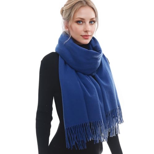 PIOYMEYA Damen Stola Fur für Abendkleid Winter Tücher für Damen, Blau (Königsblau), 203 cm x 71 cm von PIOYMEYA
