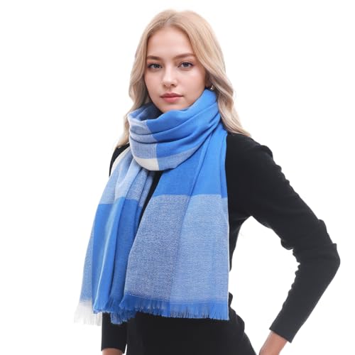 PIOYMEYA Kariert Schal Damen Herbst Winter Kuschelig Pashmina Schals Tücher für Damen von PIOYMEYA