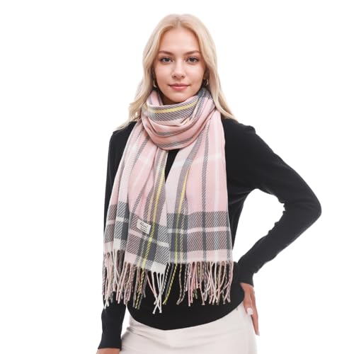 PIOYMEYA Kariert Schal Damen Herbst Winter Kuschelig Pashmina Schals Tücher für Damen von PIOYMEYA