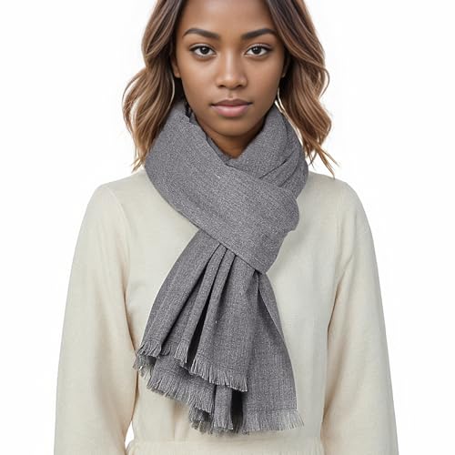 Schal Grau Stola Festlich für Abendkleid Winter Schals Tücher Damen Pashmina von PIOYMEYA