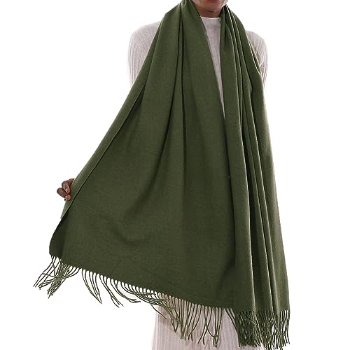 Schal Grün Stola Festlich Fur Abendkleid Pashmina Schals Tücher für Damen Winter von PIOYMEYA