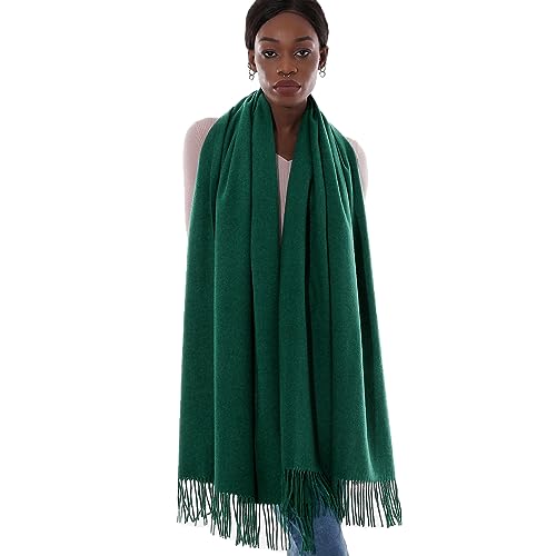 PIOYMEYA Schal Grün Stola Festlich Fur Abendkleid Pashmina Schals Tücher für Damen Winter von PIOYMEYA