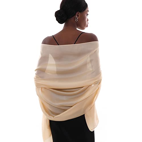 PIOYMEYA Stola Beige Festlich für Abendkleid Damen Schals Tücher Sommer Dünn Schaltuch Pashmina von PIOYMEYA