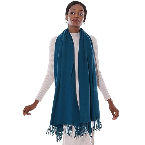 PIOYMEYA Schal Blau Stola Festlich Fur Abendkleid Pashmina Schals Tücher für Damen Winter von PIOYMEYA