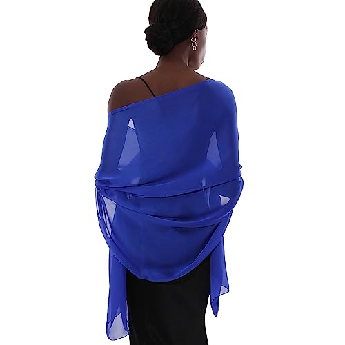 PIOYMEYA Stola Königsblau Festlich für Abendkleid Damen Schals Tücher Sommer Dünn Schaltuch Pashmina von PIOYMEYA