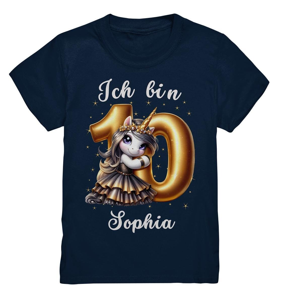 10. Geburtstag Mädchen T-Shirt, Ich Bin 10 Einhorn Shirt, Personalisiert Mit Name von PIPAPOlifestyle