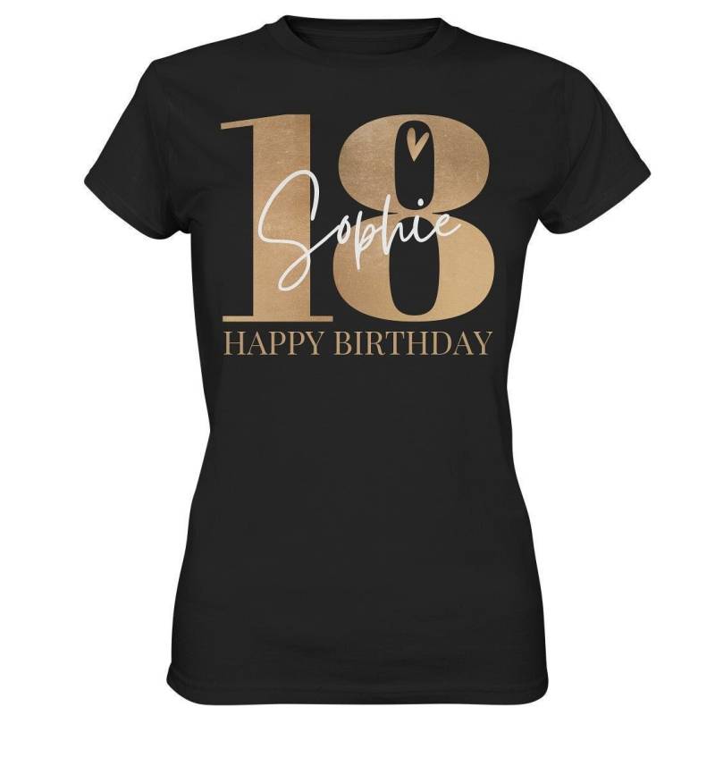 18. Geburtstag Mädchen T-Shirt, 18 Jahre Shirt Frau Mit Name, Personalisiertes Geschenk 18Jährige, Endlich Volljährig von PIPAPOlifestyle