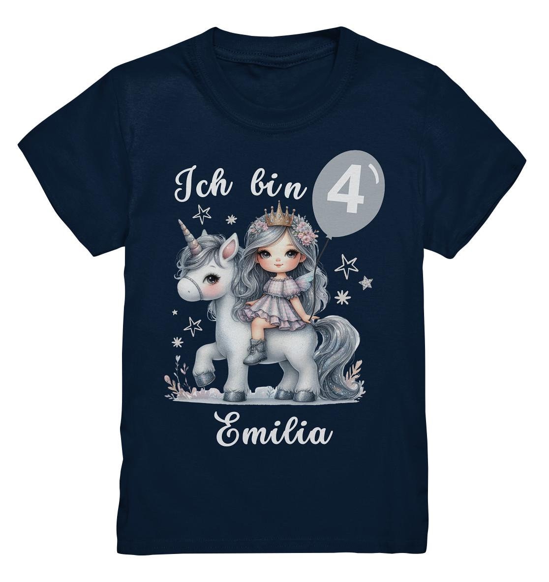 4. Geburtstag Mädchen T-Shirt Personalisiert, Ich Bin 4 Jahre Geburtstagsshirt Mit Name von PIPAPOlifestyle