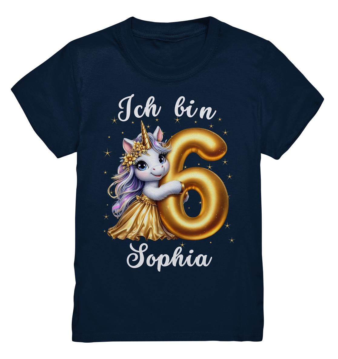 6. Geburtstag Mädchen T-Shirt, Ich Bin 6 Einhorn Shirt, Personalisiert Mit Name von PIPAPOlifestyle