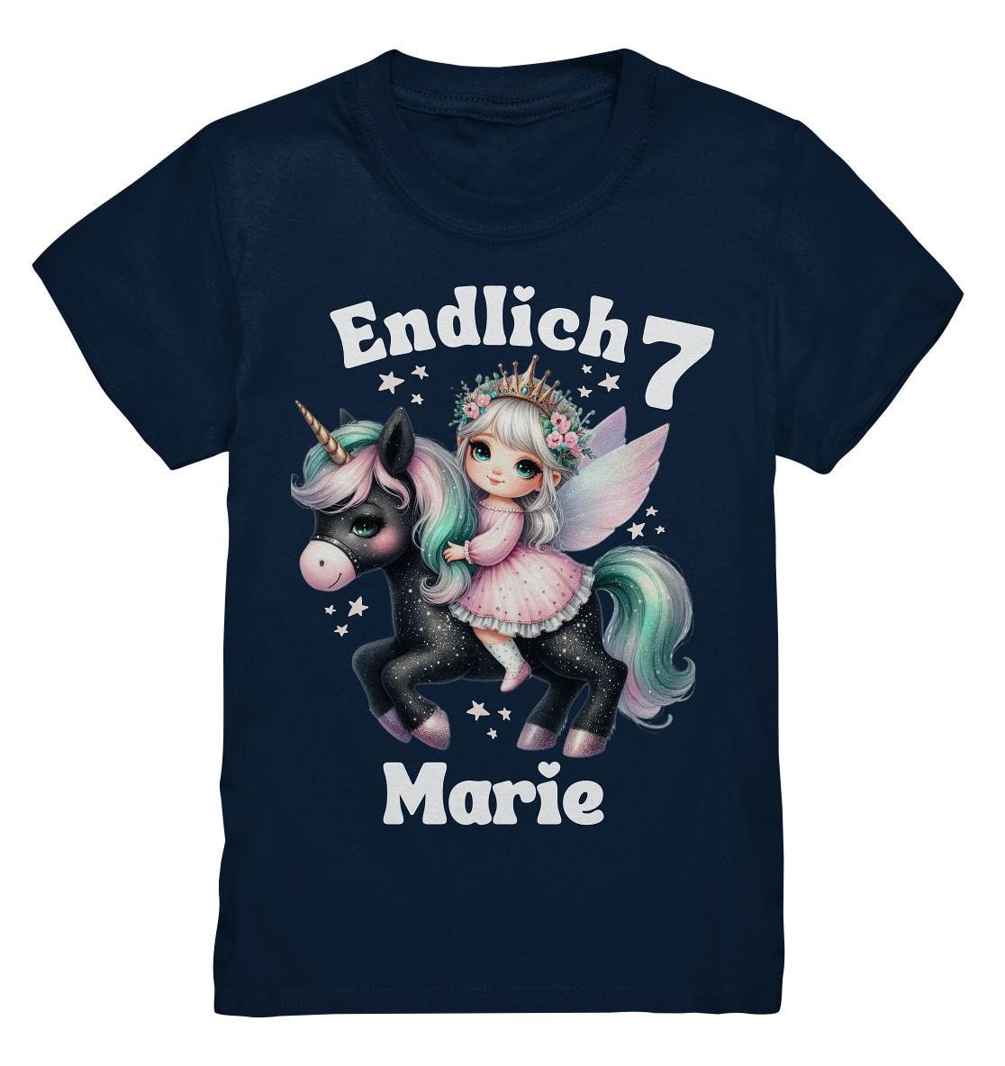 7. Geburtstag Mädchen T-Shirt Personalisiert, Endlich 7 Jahre Geburtstagsshirt Mit Name von PIPAPOlifestyle