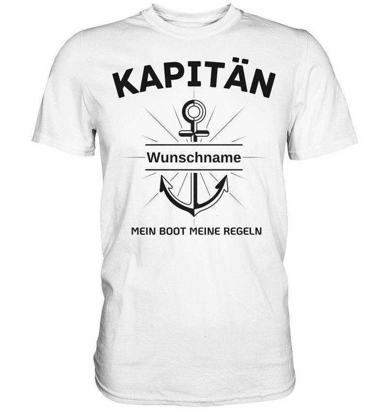 Kapitän Shirt Herren Lustig "Mein Boot Meine Regeln" Personalisiert Mit Wunschname, T-Shirt Anker-Motiv, Bootseigner Geschenk von PIPAPOlifestyle
