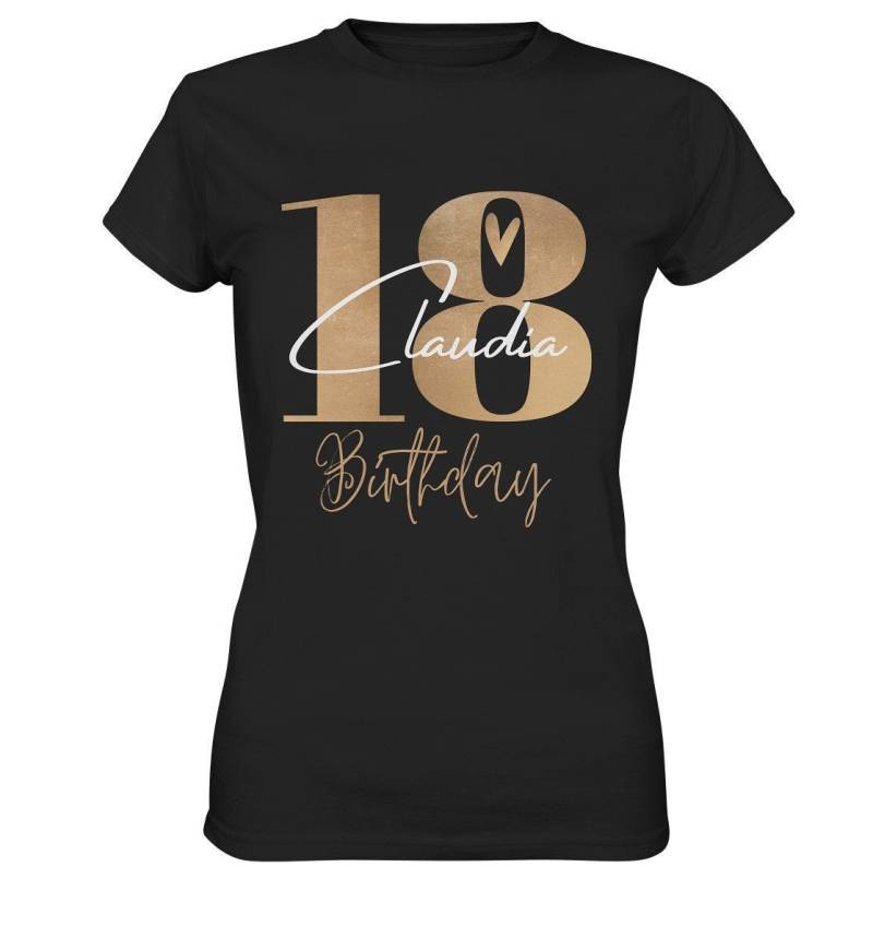 18. Geburtstag Mädchen, T-Shirt 18 Geburtstag, Personalisiertes Geschenk Jahre, Individuelles Mit Namen Oder Botschaft von PIPAPOlifestyle