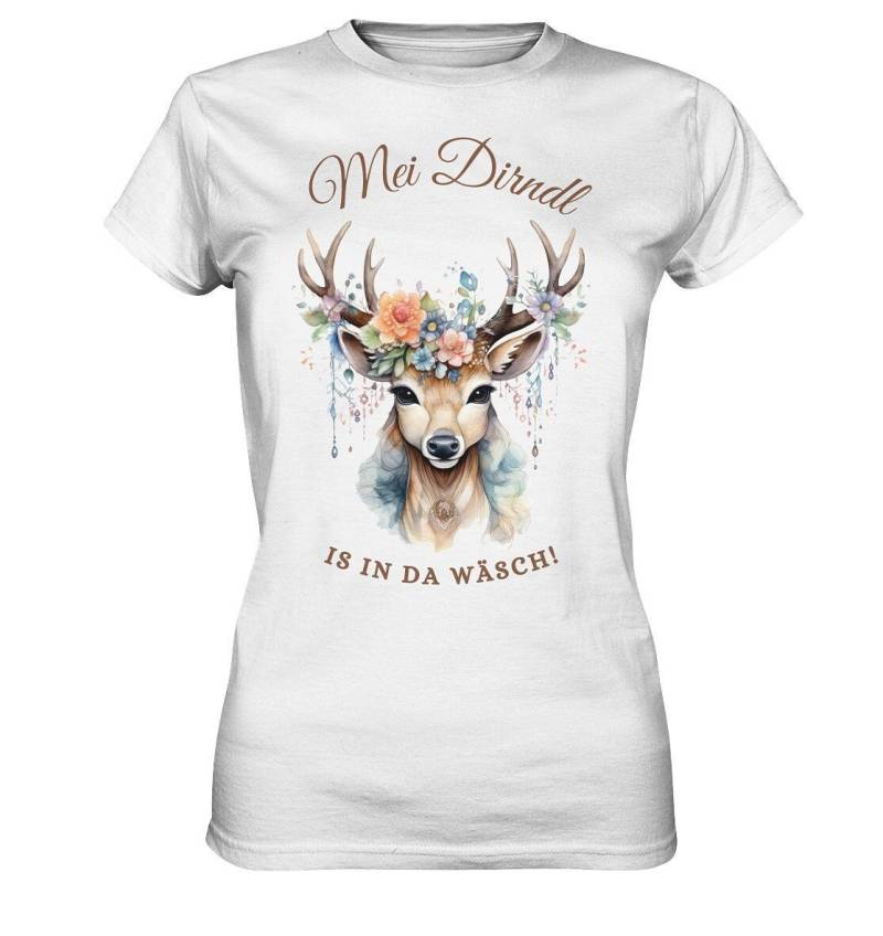 Trachtenshirt Damen, Volksfest T-Shirt Mit Spruch Mei Dirndl Is in Da Wäsch von PIPAPOlifestyle