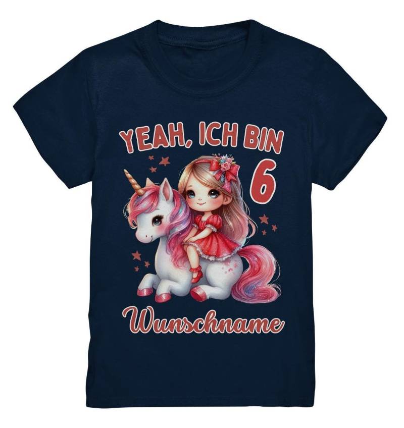Yeah Ich Bin 6, Personalisiertes Mädchen T-Shirt Zum 6. Geburtstag Mit Einhorn Motiv von PIPAPOlifestyle
