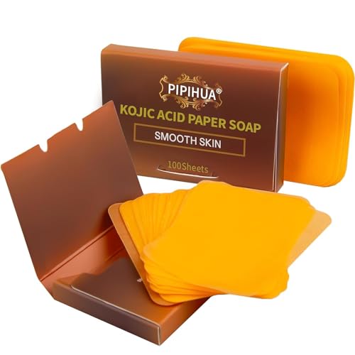 PIPIHUA Kojisäure-Papier, sanft Kurkuma Seife Bar, Pigmentierung Behandlung für Akne dunkle Flecken Melasmainner Oberschenkel Haut, Retinol Kollagen Hilfe für dunkle Flecken Gesicht PIPIHUA Kojisäure-Papier, sanft Kurkuma Seife Bar, Pigmentierung Behandlung für Akne dunkle Flecken Melasmainner Oberschenkel Haut, Retinol Kollagen Hilfe für dunkle Flecken Gesicht von PIPIHUA