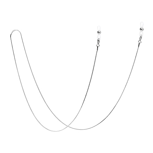 PIPJOY Premium-Brillenkette aus Edelstahl, schmaler Sonnenbrillenhalter aus Titanlegierung, Brillenbandhalter um den Hals (Silber) von PIPJOY