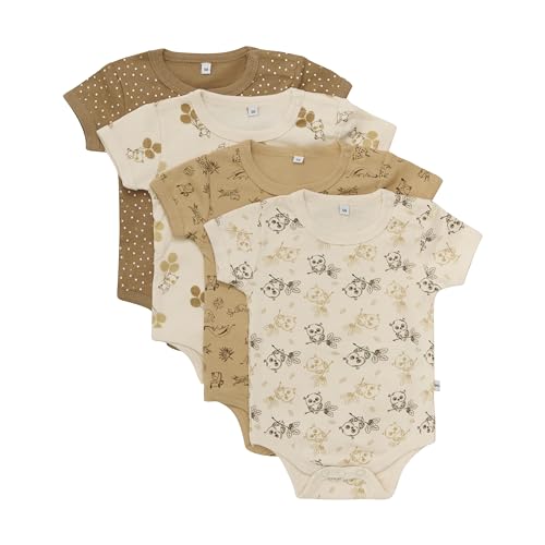 PIPPI Unisex Baby Body SS AO-printed (4-pack) Formender Body, TRUE, 98 von Pippi made with love