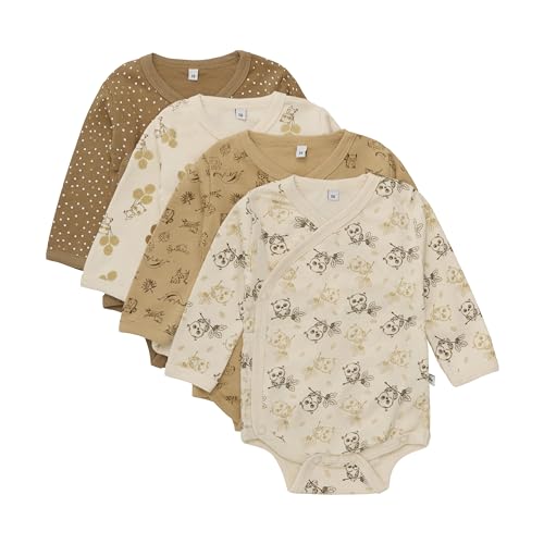 PIPPI Unisex Baby Body Wrap AO-printed (4-pack) Formender Body, 80 von Pippi made with love