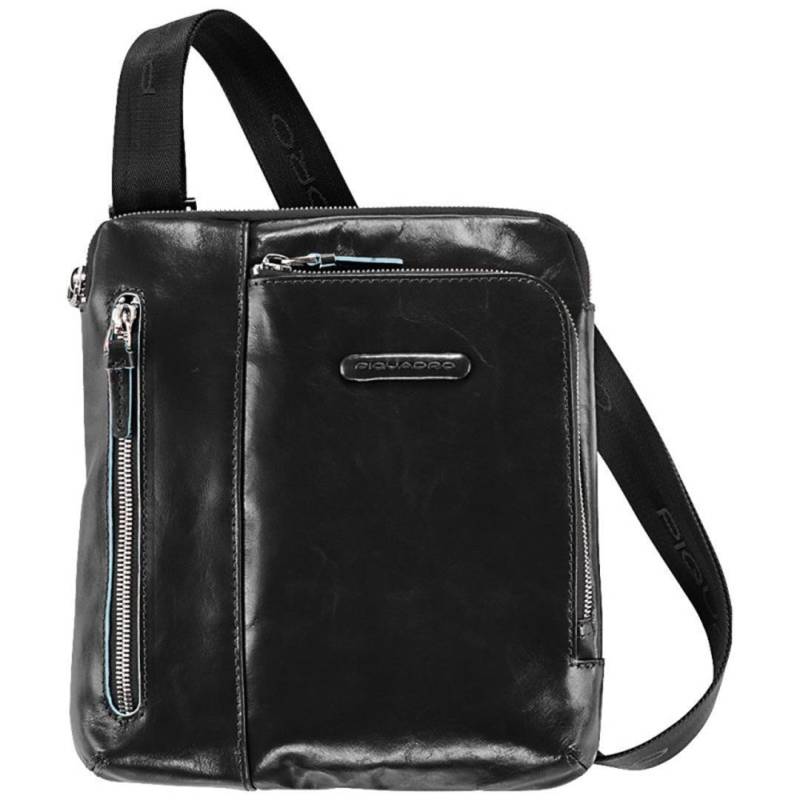 PIQUADRO - BLUE SQUARE Bodybag Borsello Piatto In Pelle N Nero Schwarz von PIQUADRO