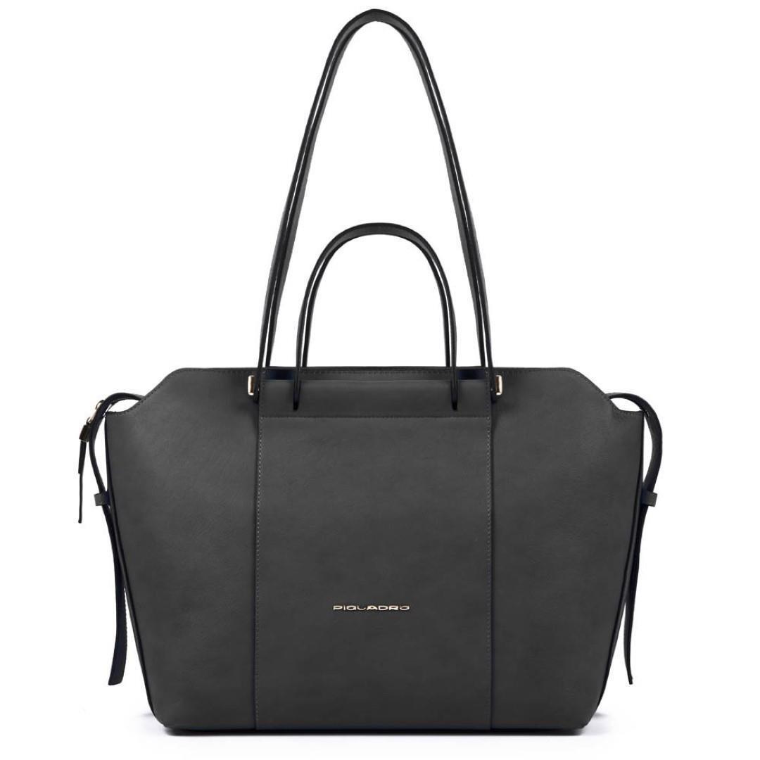 PIQUADRO - Businesstasche Shopping In Pelle Nero Schwarz von PIQUADRO