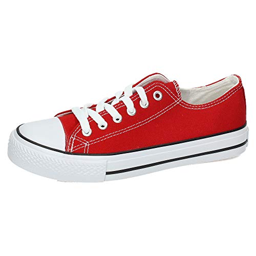 DEMAX 7-A1612F-12 Damen Sneaker aus Leinen, Rot - rot - Größe: 37 EU DEMAX 7-A1612F-12 Damen Sneaker aus Leinen, Rot - rot - Größe: 37 EU von PIROIT