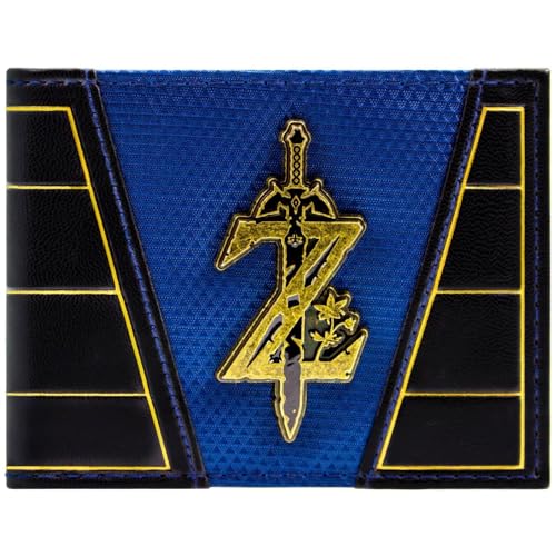 Hyrule Zelda Breath of The Wild Emblem Master-Schwert Geldbörse/Geldbeutel Bi-Fold ID & Kartenhalter, Blau Hyrule Zelda Breath of The Wild Emblem Master-Schwert Geldbörse/Geldbeutel Bi-Fold ID & Kartenhalter, Blau von Hyrule