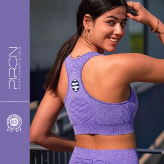 Seamless Sport Bh | Yoga Absolut Blickdicht Formgebende Cups Figur Schmeichelnd Ideal Für Deine Praxis Violett Piron von PIRONwear