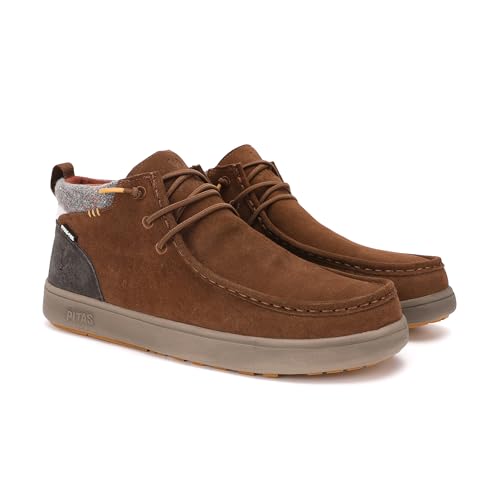 PITAS BAIKAL | Freizeitstiefel für Herren | Spaltleder | Stadtstiefel mit niedrigem Schaft | Mokassins | Winterstiefel | Freizeitschuhe | Schuhe ohne Schnürsenkel | Walkin-Schuhe pitas, Camel, 42 EU von PITAS
