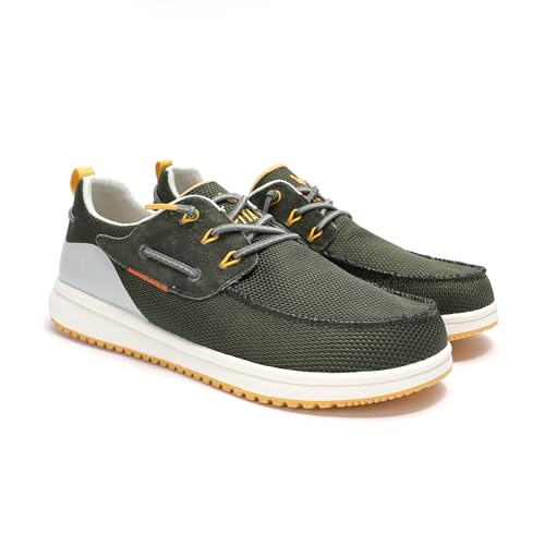 PITAS | Bay | Herren Mokassins | Flache Slipper für Männer | Slip on Loafer | Sneakers | Schlupfschuhe | Freizeitschuhe | Walkinpitas Schuhe | Kaki 45 von PITAS