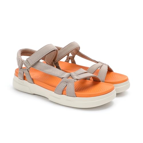 PITAS | CLAIRE | Damen-Pantoletten | Mokassins | Bootsschuhe | Toe Shoes | Slip on Loafer | Sneakers | Sommerschuhe | Schlupfschuhe | Freizeitschuhe Schuhe | Taupe 38 von PITAS