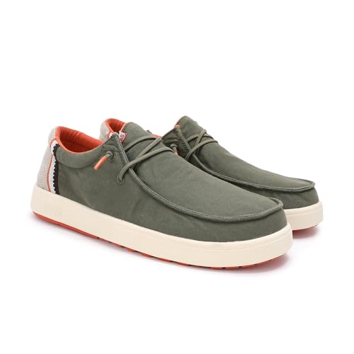 PITAS | Cana | Herren Mokassins | Flache Slipper für Männer | Slip on Loafer | Sneakers | Schlupfschuhe | Freizeitschuhe | Walkinpitas Schuhe | Kaki 46 von PITAS