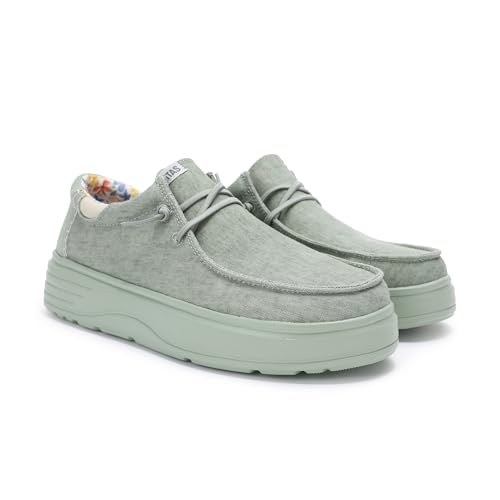 PITAS | Daisy | Damen-Mokassins | Bootsschuhe | Toe Shoes | Slip on Loafer | Sneakers | Sommerschuhe | Schlupfschuhe | Freizeitschuhe | Walkinpitas Schuhe | Grün 38 von PITAS