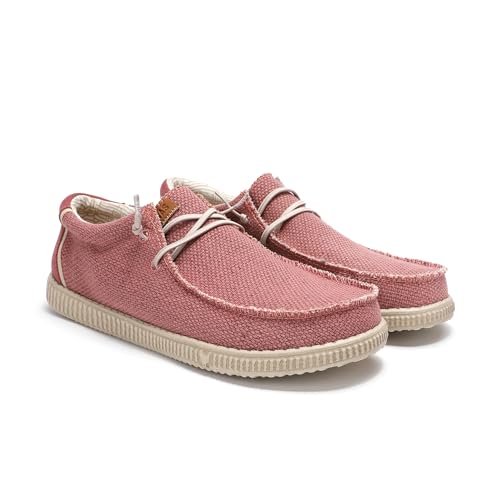 PITAS | WP150 Steve | Herren Mokassins | Flache Slipper für Männer | Slip on Loafer | Sneakers | Schlupfschuhe | Freizeitschuhe | Walkinpitas Schuhe | Rot 41 von PITAS
