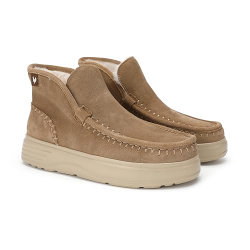 Pitas | PERTH | Freizeitstiefel für Damen | Lederstiefel | Stadtschuh | Mokassins | Winterboote | Freizeitschuhe | Schnürschuhe | Walkin Schuhe pitas, Camel, 40 EU von PITAS