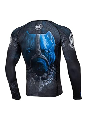 PITBULL Langarm Rashguard West Coast Skull Dog 18 XL von PITBULL