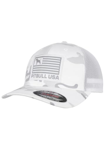 PITBULL Baseballkappe Full Cap Schirmmützen Kappe mit Schirm Herren & Damen USA Die Mütze mit gebogenem Schirm Tarnung S/M von PITBULL