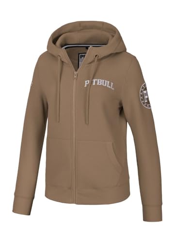 PITBULL Damen Kapuzenpullover mit Kapuze und Reißverschluss Frauen Hoodie mit Zipper Tyrian Bequemes Sweatjacke Kapuze ideal für kühlere Tage S von PITBULL