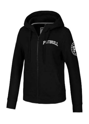 PITBULL Damen Kapuzenpullover mit Kapuze und Reißverschluss Frauen Hoodie mit Zipper Tyrian Bequemes Sweatjacke Kapuze ideal für kühlere Tage XS von PITBULL