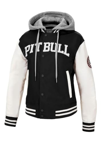 PITBULL Damen Übergangsjacke im College-Bomber-Stil mit Kapuze Bomberjacke College Pit Bull West Coast Eagle Ridge Bomber Jacke Frühlingsjacke Activewear S von PITBULL