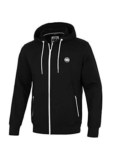PITBULL Herren Kapuzenpulli mit Reißverschluss Hoodie mit Zip Kapuzenpullover Zipper Pit Bull West Coast Terry Small Logo Hoodie Pullover Relaxed Fit Schnitt Sweatshirts mit Kapuze 100% Baumwolle XXL von PITBULL