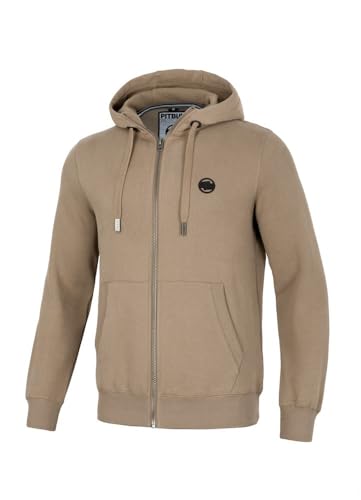 PITBULL Herren Kapuzenpullover mit Reißverschluss Sweatshirts Kapuzenpulli Small Logo Hoodie Zip Basic Zipper Baumwolle 3XL von PITBULL