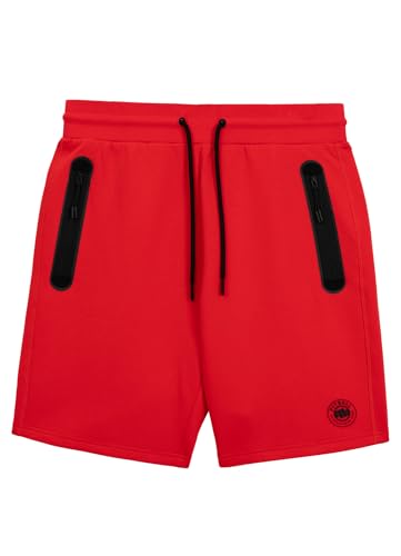 PITBULL Herren Shorts Dogwood Performance Pro+ Interlock Sporthose 320g, Seitentasche mit Reißverschluss, elastischer Bund, Trainingshose Regular Fit von PITBULL