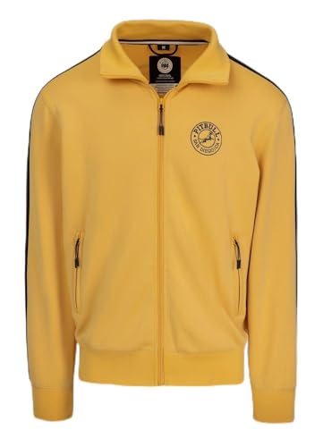 PITBULL Herren Sweatshirt mit Reißverschluss und Aufdruck auf der Rückseite Männer Sweatjacke mit Stehkragen Oldschool SAN Diego CA Sweatshirts Zipper Jacke Oldschool Stil Blouson Strickjacke S von PITBULL