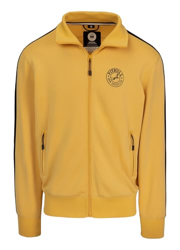 PITBULL Herren Sweatshirt mit Reißverschluss und Aufdruck auf der Rückseite Männer Sweatjacke mit Stehkragen Oldschool SAN Diego CA Sweatshirts Zipper Jacke Oldschool Stil Blouson Strickjacke XL von PITBULL