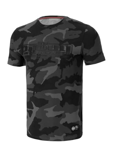 PITBULL Herren T-Shirt Pit Bull West Coast Schlanke Passform Classic Boxing Männer Tshirt Shirts Tarnung L von PITBULL