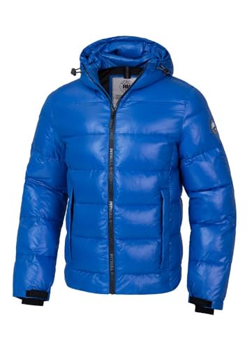 PITBULL Herren Winterjacke Jacke Winter mit Kapuze Männer Steppjacke Pepperwood glänzender Nylonstoff Rip-Stop Komfortable Steppjacke M von PITBULL
