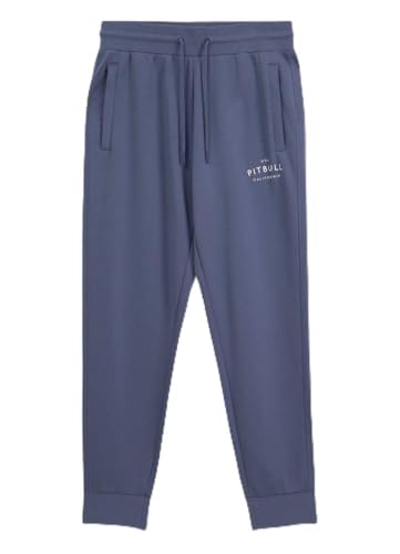 PITBULL - Jogginghose Herren Sampson, Trainingshose Herren, Sporthose Basic, Sporthose Lang, Trainingsanzug, Sweathose Joggen mit Kleiner Schriftzug von PITBULL