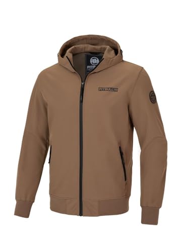 PITBULL - Übergangsjacke Herren mit Kapuze Midway II, Winddichte Herren Jacke, Softshell Kapuzenjacke mit Reißverschluss, Bequeme Seitliche Taschen, Frühlingsjacke L von PITBULL