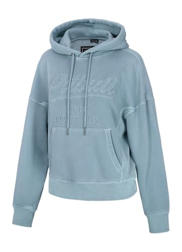Pitbull Damen Kapuzenpullover im Oversize-Stil Frauen Oversize Hoodie Washed Manzanita II Kapuzensweatshirt Hoody Sweatshirt mit Kapuze M/L von Pitbull